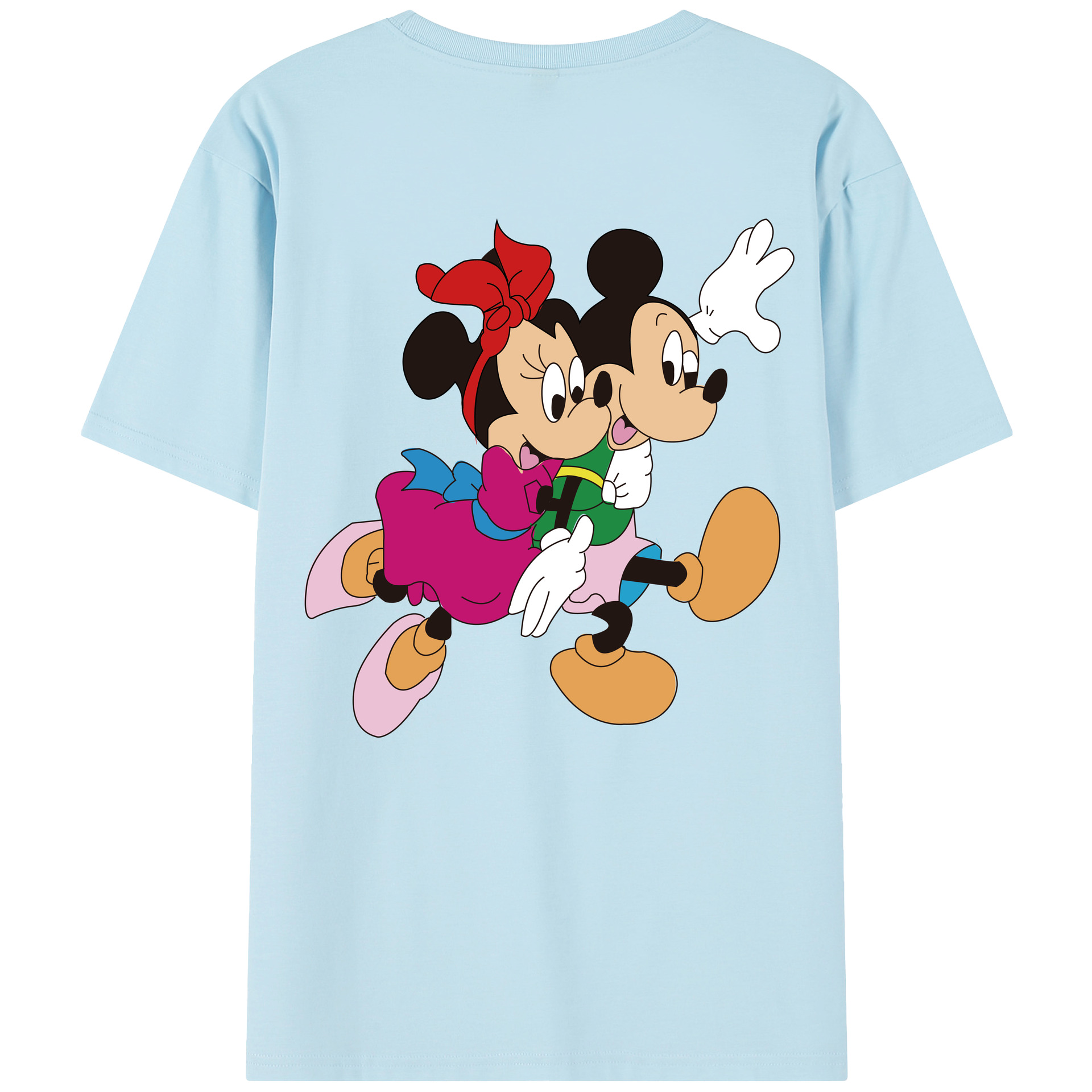 （画像用） ミッキーマウス Mickey Mouse 綿100％半袖Tシャツ（背面プリント）